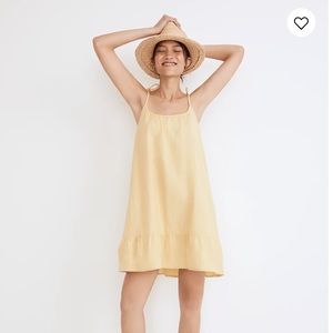 NWOT Madewell Lightestspun Tie-Strap Ruffle Hem Cover Up Dress
